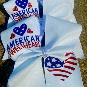 4th of July “American Sweetheart” cheer bow